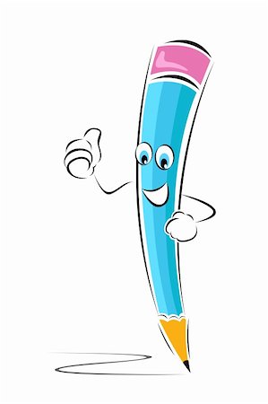 simsearch:400-06109415,k - illustration of successful pencil giving happy expression Stock Photo - Budget Royalty-Free & Subscription, Code: 400-04748777