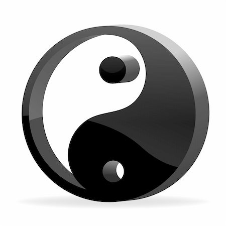 simsearch:400-04744928,k - illustration of yin yang on isolated background Stock Photo - Budget Royalty-Free & Subscription, Code: 400-04748902