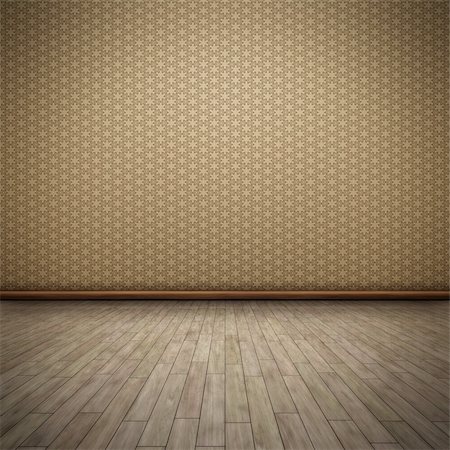 empty room color wall and wood floor - An image of a nice wooden floor background Stock Photo - Budget Royalty-Free & Subscription, Code: 400-04749648