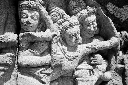 simsearch:400-05746473,k - Archer shooting, hindu bas-relief in prambanan temple site Stock Photo - Budget Royalty-Free & Subscription, Code: 400-04740124