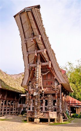 sulawesi culture - Toraja traditional village housing in Indonesia, Sulawasi Stock Photo - Budget Royalty-Free & Subscription, Code: 400-04740126