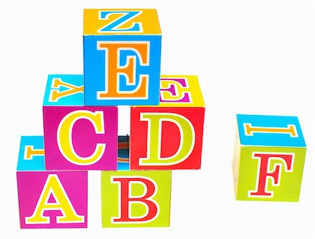 simsearch:600-02346205,k - words alphabet blocks toy on a white background Stock Photo - Budget Royalty-Free & Subscription, Code: 400-04741510