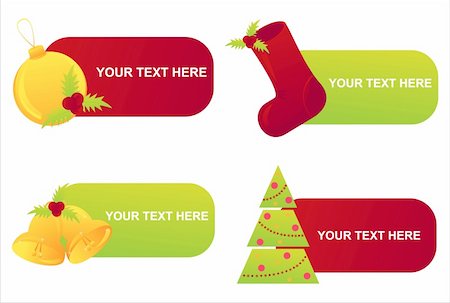 foot rings images - set of 4 christmas banners Stock Photo - Budget Royalty-Free & Subscription, Code: 400-04742306