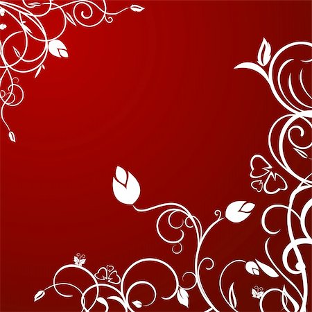 swirly - Floral background for design holiday card, vector illustration Foto de stock - Super Valor sin royalties y Suscripción, Código: 400-04742491