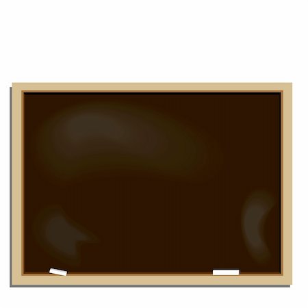 pupil in a empty classroom - Realistic illustration school blackboard - vector Stock Photo - Budget Royalty-Free & Subscription, Code: 400-04742573