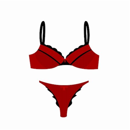 Realistic illustration of women's sexy lingerie. Vector Stock Photo - Budget Royalty-Free & Subscription, Code: 400-04742836