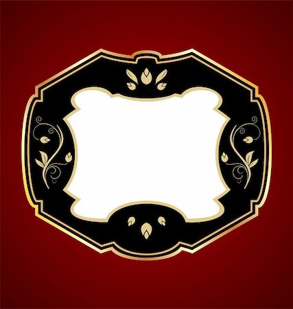 simsearch:400-05904254,k - Illustration of gold-framed label. Vector Stock Photo - Budget Royalty-Free & Subscription, Code: 400-04742865
