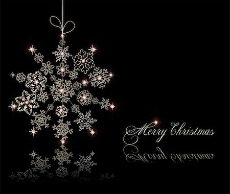 simsearch:400-04841877,k - Stylized Christmas Ball, On Black Background. Vector Illustration Stock Photo - Budget Royalty-Free & Subscription, Code: 400-04743135