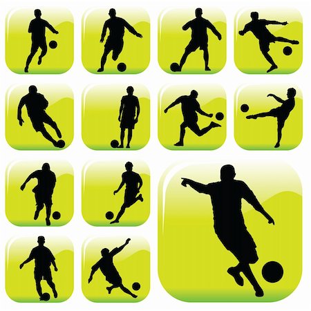 vector set of a soccer players Photographie de stock - Aubaine LD & Abonnement, Code: 400-04743212