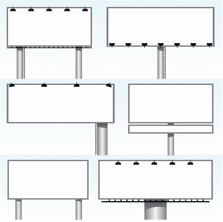 simsearch:400-04770005,k - vector set of blank billboards Stock Photo - Budget Royalty-Free & Subscription, Code: 400-04743378