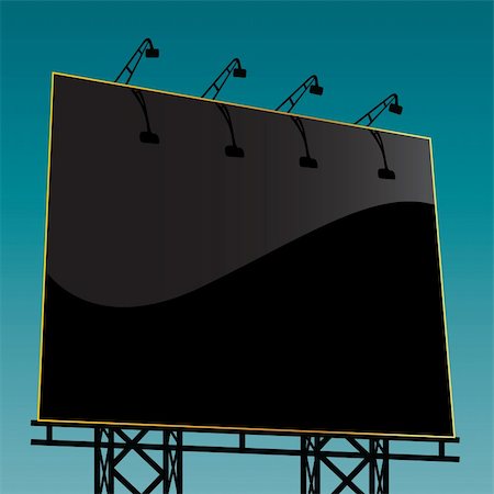 vector illustration of an outdoor billboard Stock Photo - Budget Royalty-Free & Subscription, Code: 400-04743390