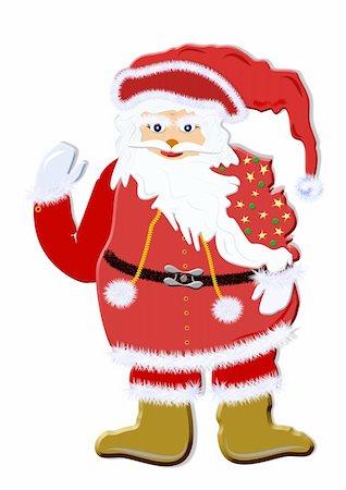simsearch:400-06462885,k - Santa Claus with a sack, background, isolated Stock Photo - Budget Royalty-Free & Subscription, Code: 400-04756127