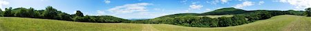 simsearch:400-05135647,k - Stitched 360 Panorama of meadows and forest under blue sky Stock Photo - Budget Royalty-Free & Subscription, Code: 400-04757133