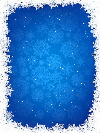 simsearch:400-04769297,k - Blue christmas background with snowflakes. EPS 8 vector file included Foto de stock - Super Valor sin royalties y Suscripción, Código: 400-04757694