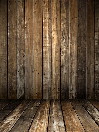 Grunge wooden panel and floor room background Stock Photo - Budget Royalty-Free & Subscription, Code: 400-04758157