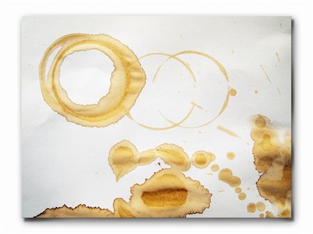 paper food pattern - Coffee stains on the white paper Stock Photo - Budget Royalty-Free & Subscription, Code: 400-04758183