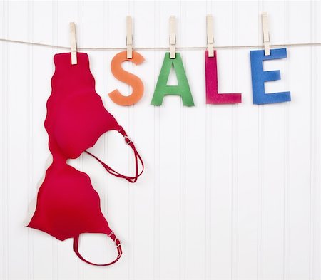 simsearch:400-04263617,k - Vibrant Image for Your Next SALE featuring the word SALE and a Red Bra. Photographie de stock - Aubaine LD & Abonnement, Code: 400-04758694