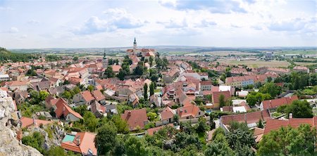 simsearch:400-05732427,k - Panoramic view of the historical center of the Czech city of Mikulov Stock Photo - Budget Royalty-Free & Subscription, Code: 400-04759426