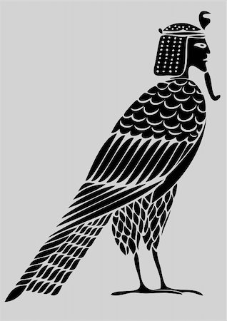Image of the Egyptian demon - Bird of Souls - vector.This file is vector, can be scaled to any size without loss of quality. Stock Photo - Budget Royalty-Free & Subscription, Code: 400-04750476