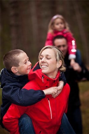 Family walking in the forest Stock Photo - Budget Royalty-Free & Subscription, Code: 400-04751005