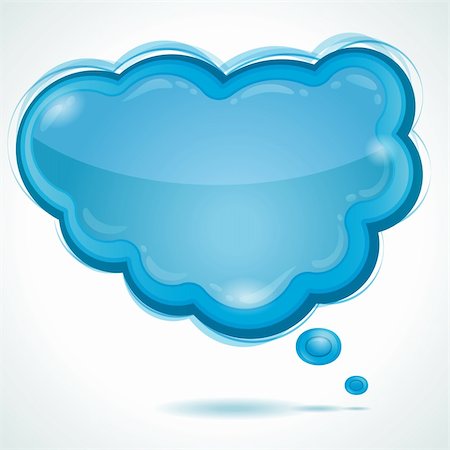 simsearch:400-04326432,k - Cloud glossy speech bubble - vector background Stock Photo - Budget Royalty-Free & Subscription, Code: 400-04751616