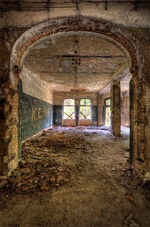 empty inside of hospital rooms - The old hospital complex in Beelitz near Berlin which is abandoned since 1994 Stock Photo - Budget Royalty-Free & Subscription, Code: 400-04751743