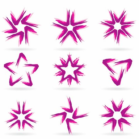 simsearch:400-04752266,k - Set of different stars icons for your design. White releases #12. Stock Photo - Budget Royalty-Free & Subscription, Code: 400-04752264