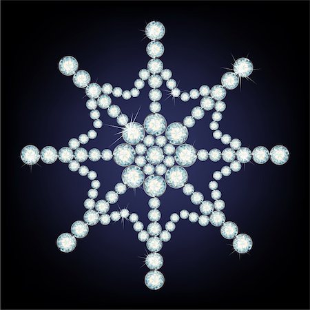 simsearch:694-03783247,k - Snowflake made from diamonds. the vector illustration Stock Photo - Budget Royalty-Free & Subscription, Code: 400-04752385