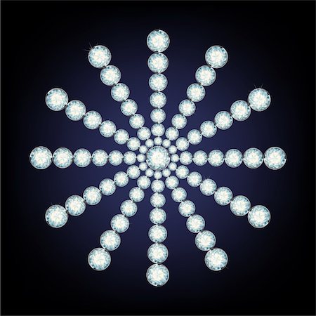 simsearch:694-03783247,k - Snowflake made from diamonds. the vector illustration Stock Photo - Budget Royalty-Free & Subscription, Code: 400-04752387