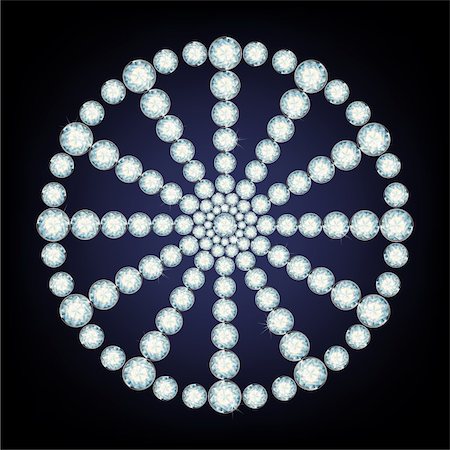 simsearch:694-03783247,k - Snowflake made from diamonds. the vector illustration Stock Photo - Budget Royalty-Free & Subscription, Code: 400-04752389