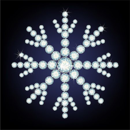 simsearch:694-03783247,k - Snowflake made from diamonds. the vector illustration Stock Photo - Budget Royalty-Free & Subscription, Code: 400-04752382