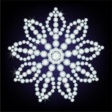simsearch:694-03783247,k - Snowflake made from diamonds. the vector illustration Stock Photo - Budget Royalty-Free & Subscription, Code: 400-04752383