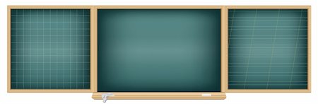 pupil in a empty classroom - The big school blackboard with guides on the white background Stock Photo - Budget Royalty-Free & Subscription, Code: 400-04752674