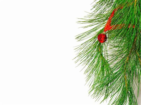 simsearch:400-05693036,k - The branch of a christmas tree decorated by New Year's toys. Stock Photo - Budget Royalty-Free & Subscription, Code: 400-04753490