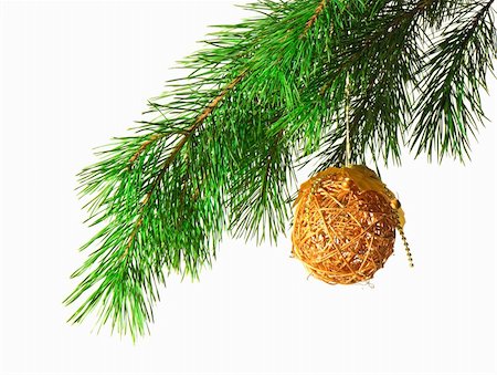 simsearch:400-05693036,k - The branch of a christmas tree decorated by New Year's toys. Stock Photo - Budget Royalty-Free & Subscription, Code: 400-04753492