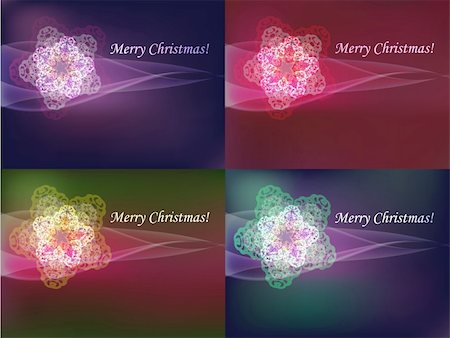 simsearch:400-05693036,k - Decorative Christmas postcard shining snowflakes set, vector illustration. Stock Photo - Budget Royalty-Free & Subscription, Code: 400-04753777