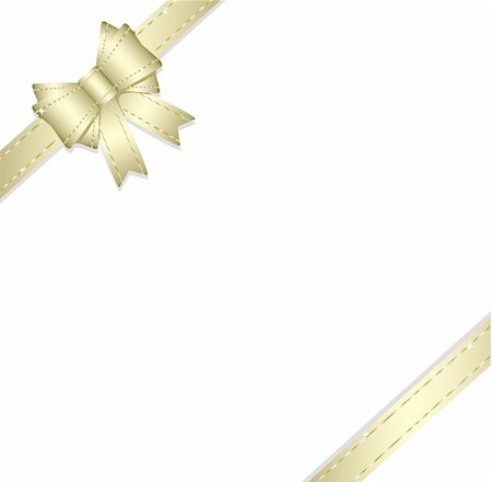 simsearch:400-05381288,k - Golden gift ribbon and bow isolated on white background Stock Photo - Budget Royalty-Free & Subscription, Code: 400-04765808