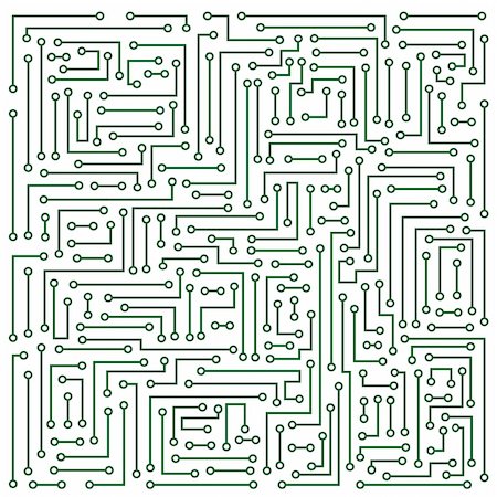 simsearch:400-07617373,k - Abstraction representing white electronic microcircuit on darkly green background Stock Photo - Budget Royalty-Free & Subscription, Code: 400-04765937