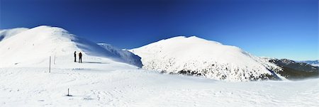 simsearch:400-05118687,k - Two climbers on the snowy mountain ridge Stock Photo - Budget Royalty-Free & Subscription, Code: 400-04767059