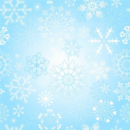 simsearch:400-04642641,k - Seamless gentle blue pastel Christmas pattern with snowflakes (vector) Foto de stock - Super Valor sin royalties y Suscripción, Código: 400-04767340