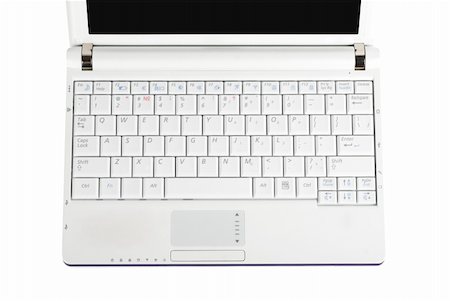 simsearch:400-04218243,k - White Laptop isolated on a white background Stock Photo - Budget Royalty-Free & Subscription, Code: 400-04769833