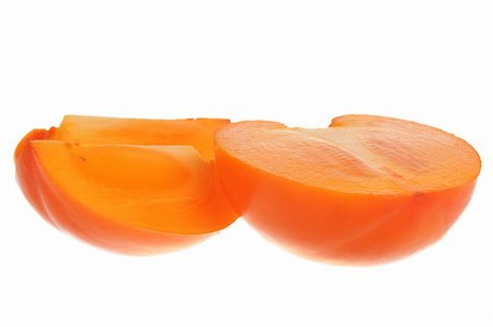 simsearch:824-07586124,k - Persimmon fruit also known as khaki or sharon isolated on white background Stock Photo - Budget Royalty-Free & Subscription, Code: 400-04769891