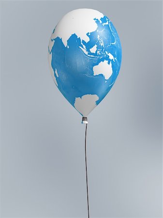 Australia global map balloon on blur background Stock Photo - Budget Royalty-Free & Subscription, Code: 400-04760946