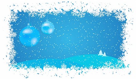 simsearch:400-07053830,k - blue christmas background with snowflakes and balls Stock Photo - Budget Royalty-Free & Subscription, Code: 400-04761090