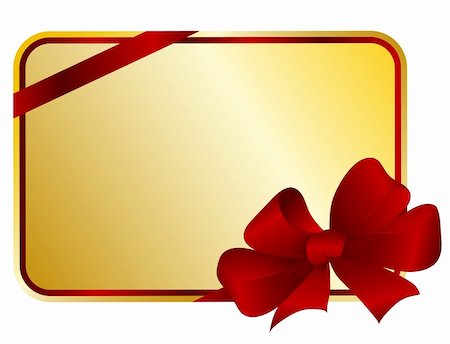 Gift card with a bow and a tape Stock Photo - Budget Royalty-Free & Subscription, Code: 400-04763533