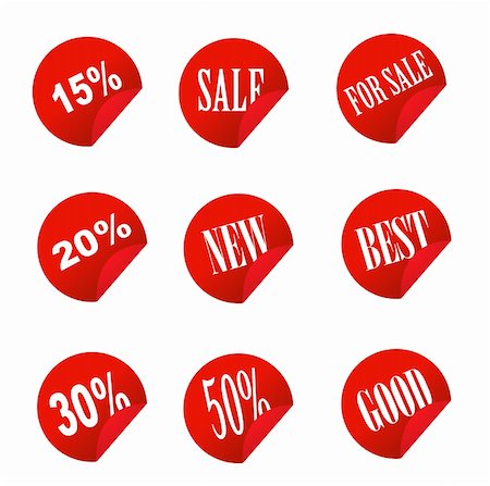 sale tag stickers vector illustration Stock Photo - Budget Royalty-Free & Subscription, Code: 400-04763998