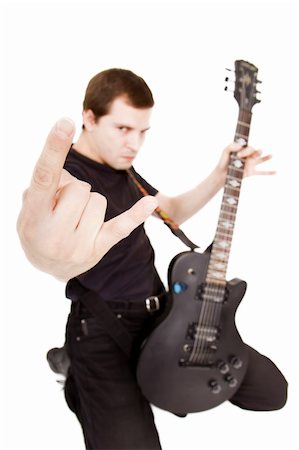 formidable guitarist on a white background with Stock Photo - Budget Royalty-Free & Subscription, Code: 400-04774567