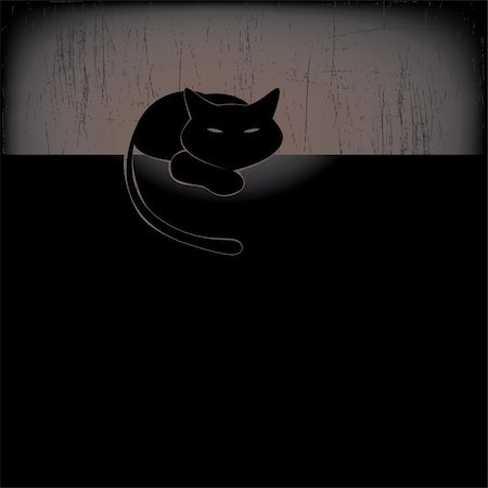 Black cat silhouette collections Stock Photo - Budget Royalty-Free & Subscription, Code: 400-04776226