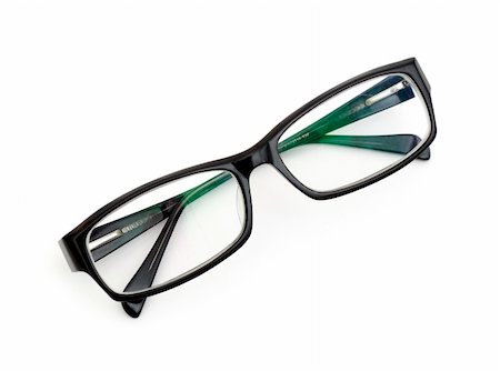 simsearch:400-07774329,k - Pair of black glasses isolated on white Stock Photo - Budget Royalty-Free & Subscription, Code: 400-04777033