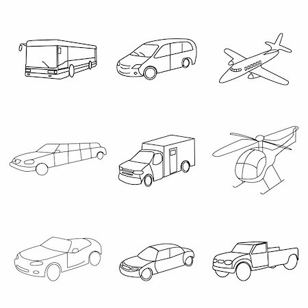 design about airplane service - illustration of sketchy cargo on white background Stock Photo - Budget Royalty-Free & Subscription, Code: 400-04777144